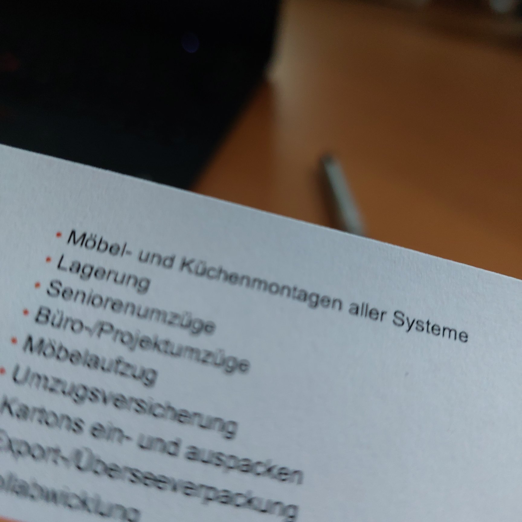 Umzugsfirma ist organisiert.